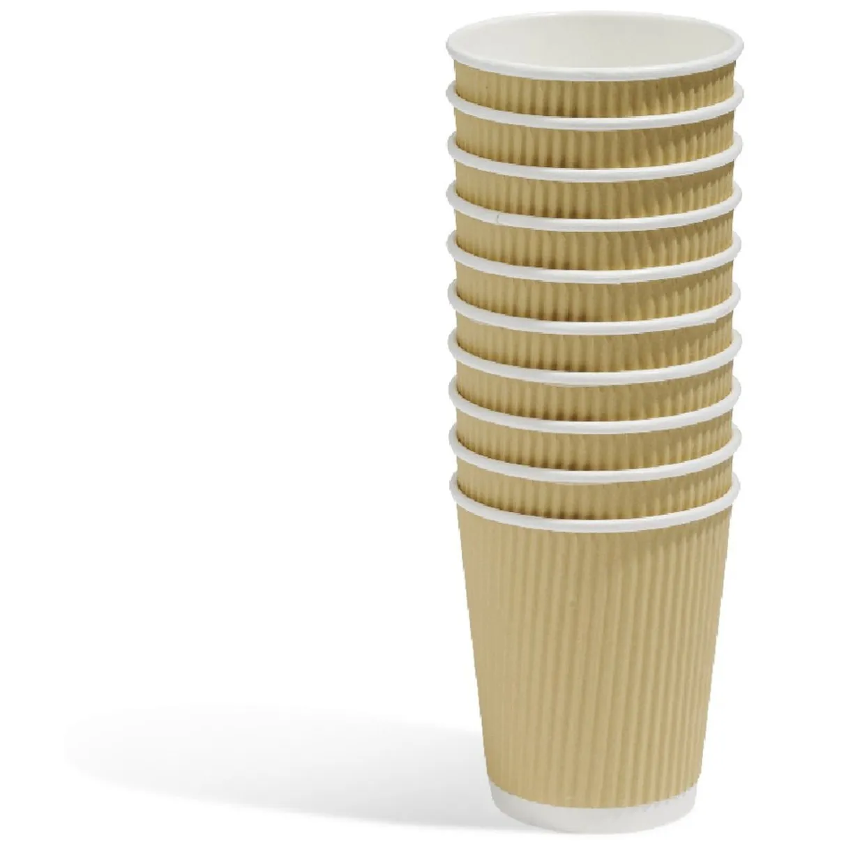 Gobelet cartonné extérieur cannelé beige et blanc 20 cl x10 < Gifi Clearance