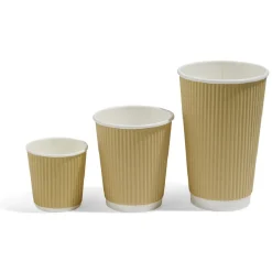 Gobelet cartonné extérieur cannelé beige et blanc 20 cl x10 < Gifi Clearance
