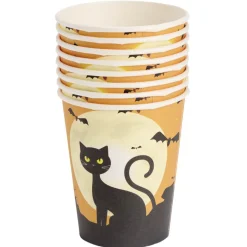 Gobelet carton x8 Halloween chat noir 250ml < Gifi Best