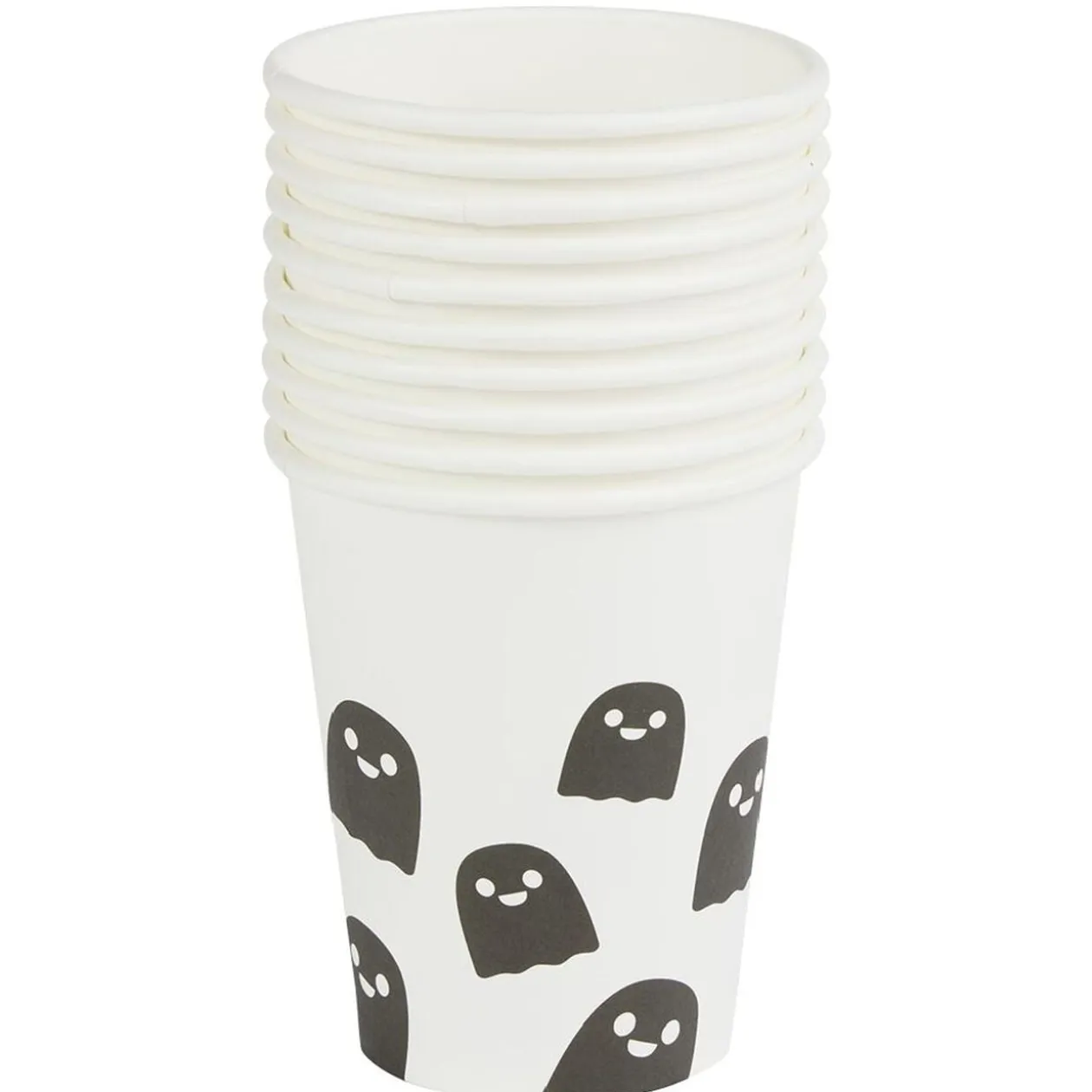 Gobelet carton x10 Halloween fantôme 25cl