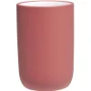 Gobelet céramique rouge intérieur blanc Ø6,8xH10cm
