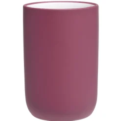 Gobelet céramique violet intérieur blanc Ø6,8xH10cm