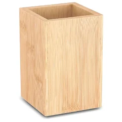 Gobelet de salle de bain en bambou naturel < Gifi Sale