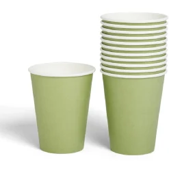 Gobelet en carton 36cl Vert olive x12 < Gifi New