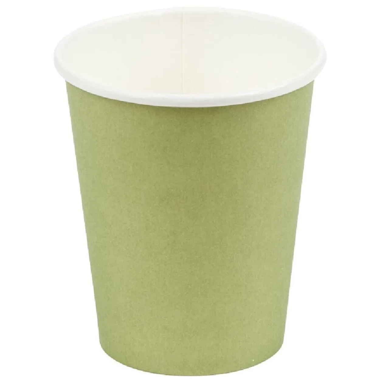 Gobelet en carton vert olive 25cl x12