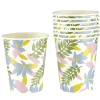 Gobelet en carton x8 motif fleur 25cl (2 modèles)