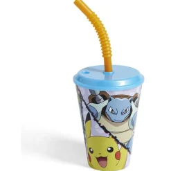 Gobelet enfant avec paille Pokémon Ø9xH16,3cm