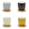 Gobelet à expresso avec sous tasse en bambou x4 < Gifi Outlet