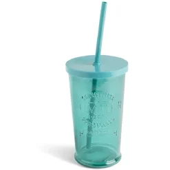 Gobelet 490ml en verre avec couvercle plastique - 3 coloris