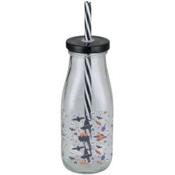 Gobelet paille Halloween 31cl verre motif phosphorescent (3 modèles) < Gifi Outlet