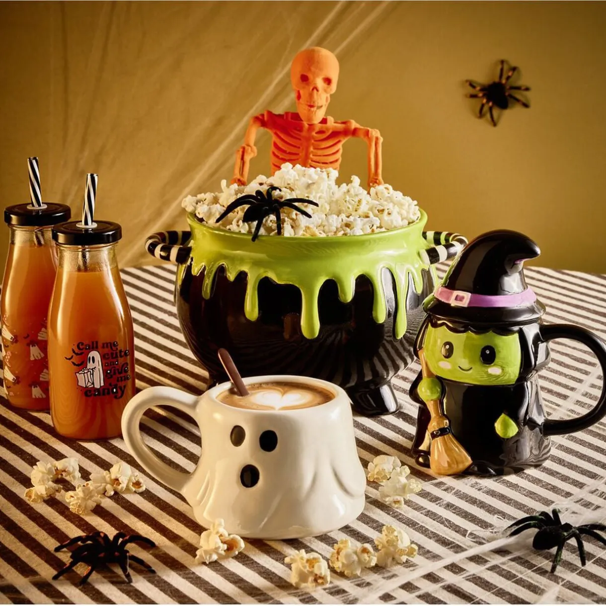 Gobelet paille Halloween 31cl verre motif phosphorescent (3 modèles) < Gifi Outlet