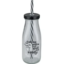 Gobelet paille Halloween 31cl verre motif phosphorescent (3 modèles) < Gifi Outlet