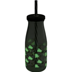 Gobelet paille Halloween 31cl verre motif phosphorescent (3 modèles) < Gifi Outlet