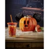 Gobelet à paille Mickey Disney Halloween fantôme orange et violet