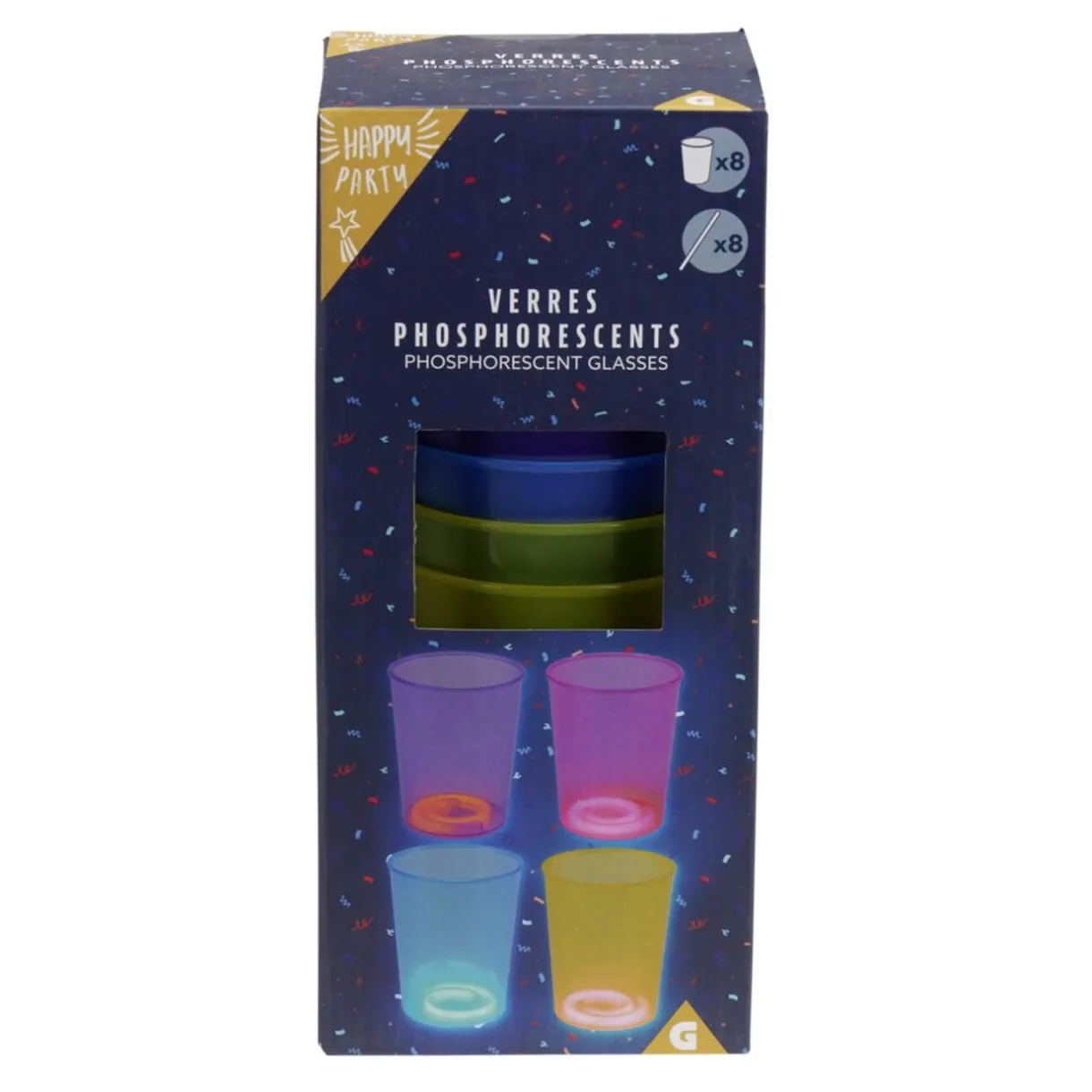 Gobelet phosphorescent avec sticks assortis x10 < Gifi Clearance