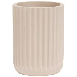 Gobelet plastique rose effet rainuré Ø7,5xH10cm