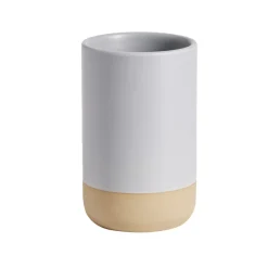 Gobelet salle de bain céramique bleu Ø7,5xH12cm < Gifi