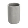 Gobelet salle de bain effet pierre en plastique Ø7,5xH11,5cm