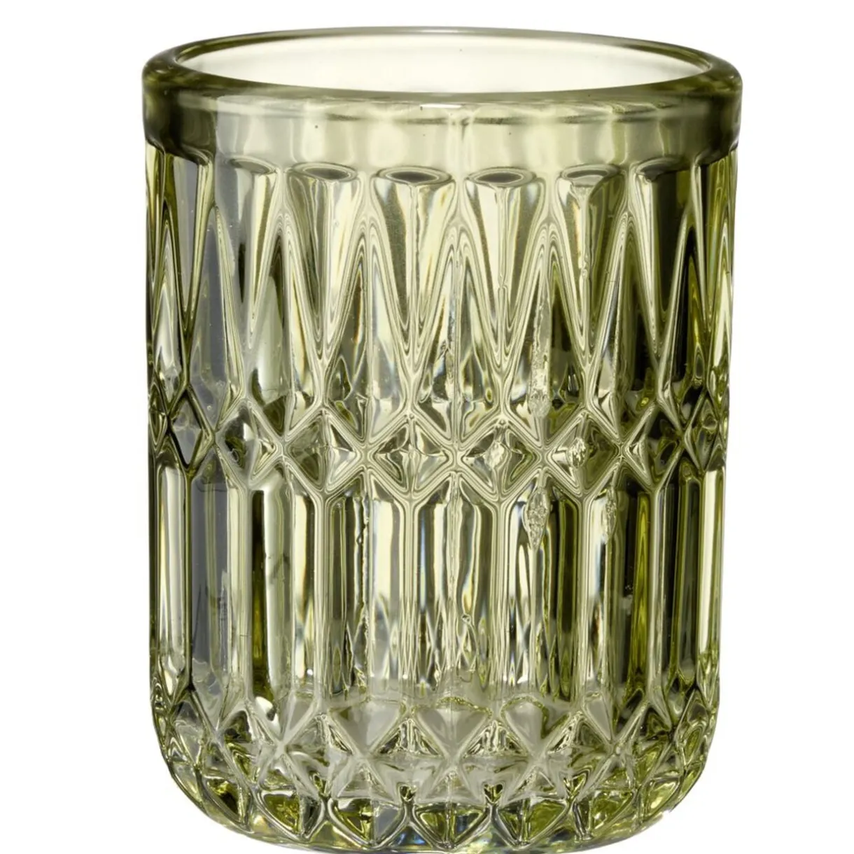 Gobelet salle de bain en verre ciselé Ø8xH9,5cm (2 modèles vert ou rose) < Gifi Best
