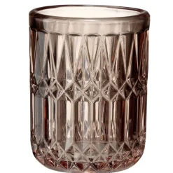 Gobelet salle de bain en verre ciselé Ø8xH9,5cm (2 modèles vert ou rose) < Gifi Best
