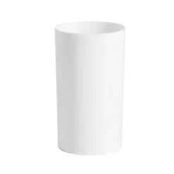 Gobelet salle de bain plastique blanc Ø6,5xH12cm