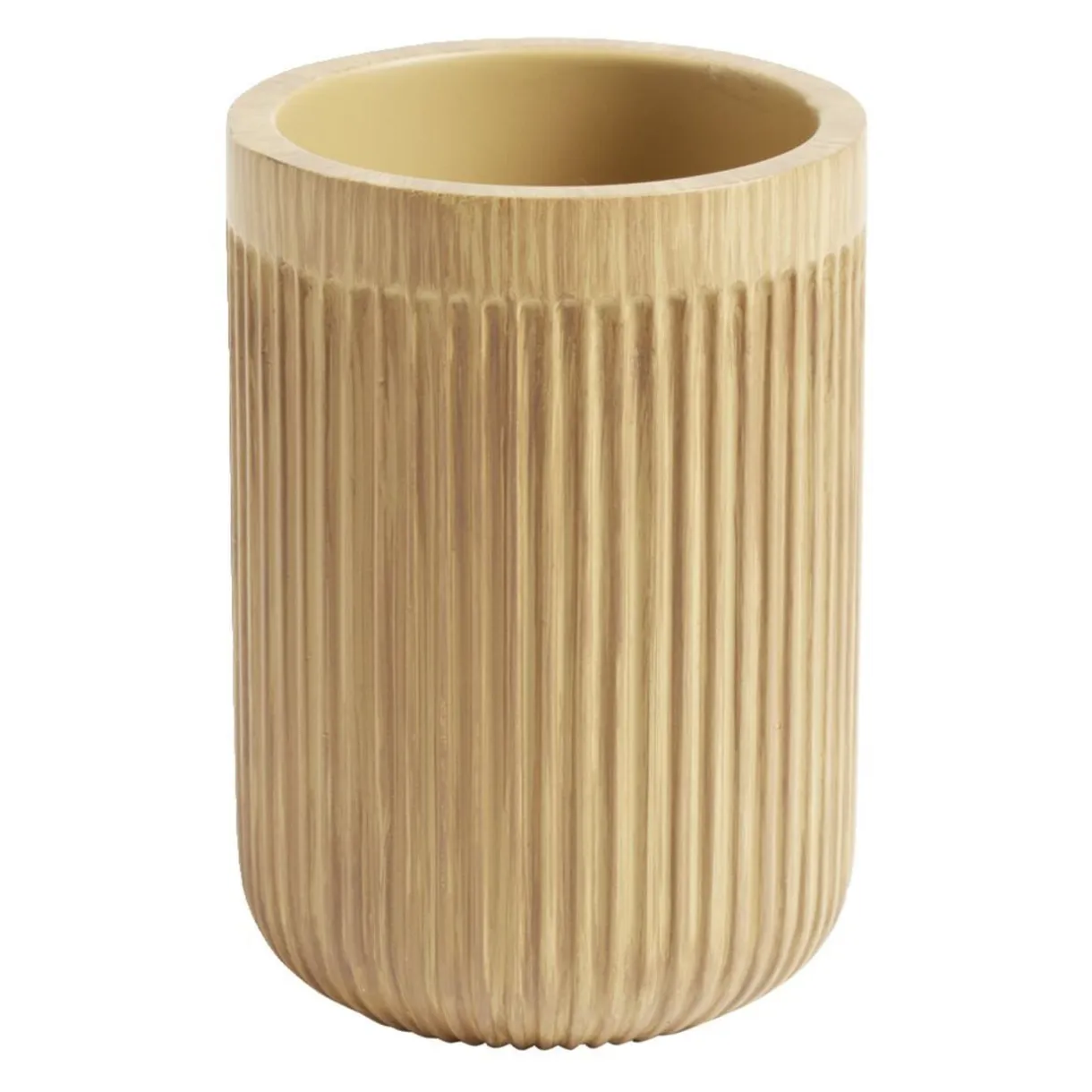 Gobelet salle de bain plastique imitation bois Ø7,6xH11cm < Gifi Hot