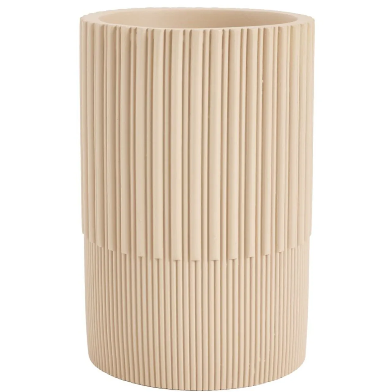 Gobelet salle de bain résine stries Ø7xH10cm (3 modèles)