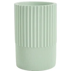 Gobelet salle de bain résine stries Ø7xH10cm (3 modèles)