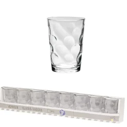 Gobelet verre motif embossé transparent 20 cl x8