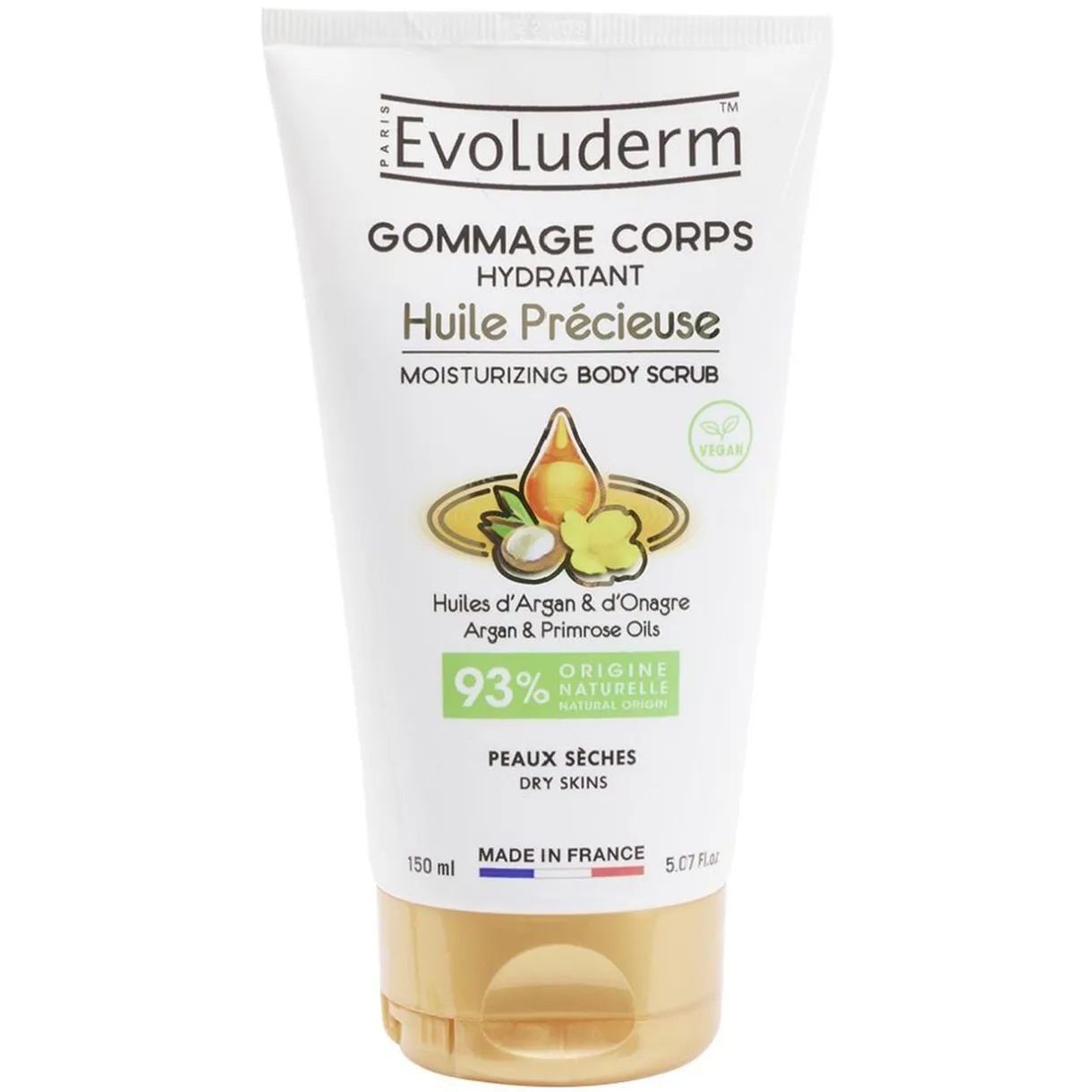 Gommage corps hydratant Evoluderm huile précieuse Argan Onagre 150ml < Gifi Outlet