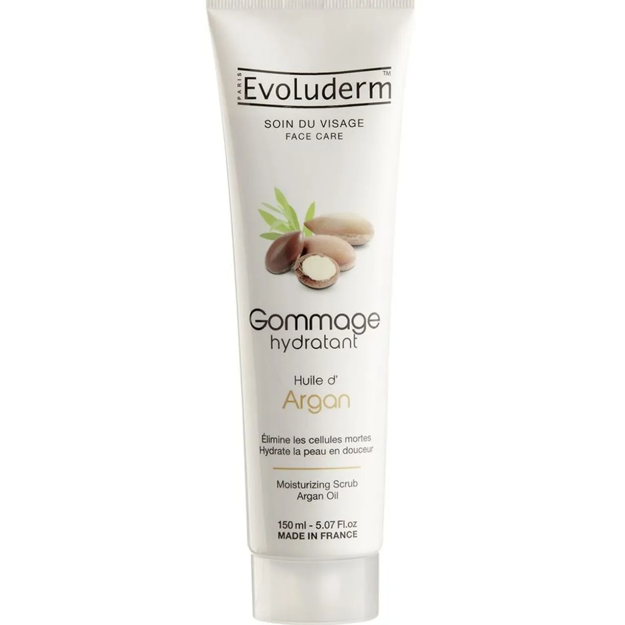 Gommage visage Evoluderm huile d'argan 150 ml