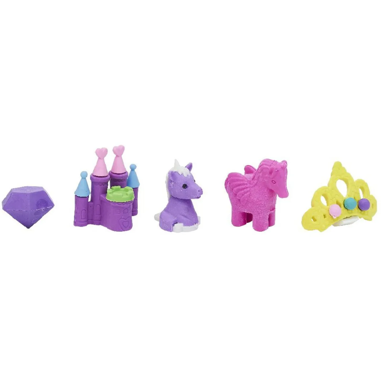 Gomme fantaisie 3D princesse licorne x5