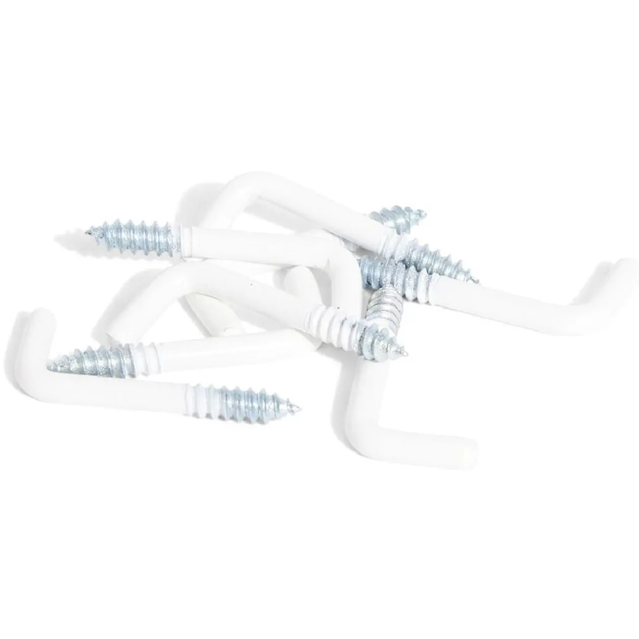 8 gonds à vis acier plastifié blanc - 3x30mm