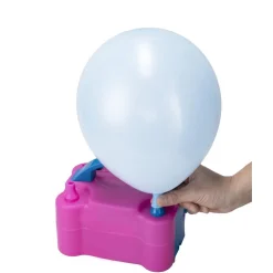 Gonfleur à ballon électrique 2 buses rose et bleu 13x10xH10cm < Gifi Discount