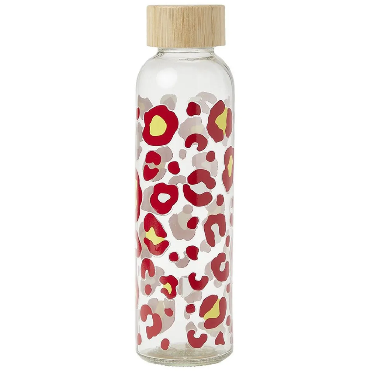 Gourde bouteille en verre avec bouchon bambou 500ml Ø6,5xH22cm < Gifi Hot