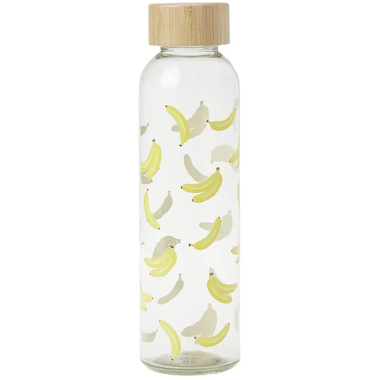Gourde bouteille en verre avec bouchon bambou 500ml Ø6,5xH22cm < Gifi Hot