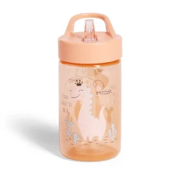 Gourde de camping dinosaure pour enfant plastique rose 43cl