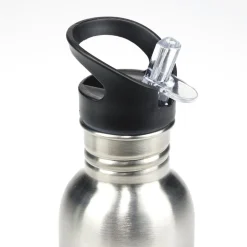 Gourde isotherme inox 350ml bouchon paille plastique Ø7xH16,5cm (2 modèles) < Gifi