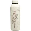 Gourde isotherme inox 500ml motif feuillage Ø7xH22cm (2 modèles)