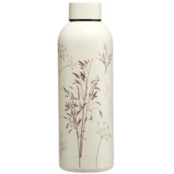 Gourde isotherme inox 500ml motif feuillage Ø7xH22cm (2 modèles)