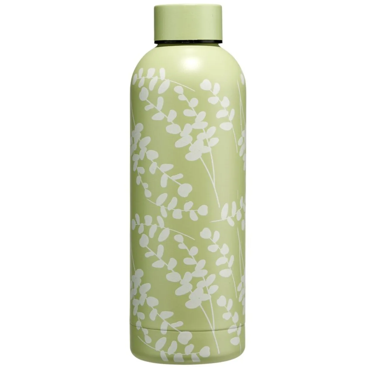 Gourde isotherme inox 500ml motif feuillage Ø7xH22cm (2 modèles)