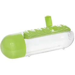 Gourde pilulier hebdomadaire transparente et verte < Gifi Discount
