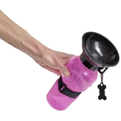 Gourde pour animaux avec gamelle intégrée 50cl