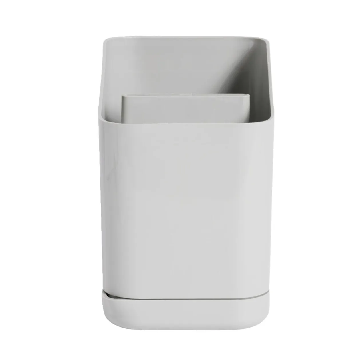 Égoutoir à couverts et ustensiles plastique gris - 11x11xH17cm < Gifi Hot