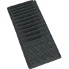 Égouttoir avec tapis pliable gris foncé 11 rangées 12 picots