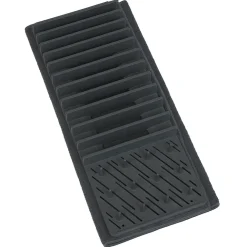Égouttoir avec tapis pliable gris foncé 11 rangées 12 picots