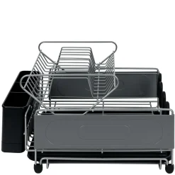 Égouttoir extensible en métal et plastique gris 41,5x30xH23,5cm < Gifi Hot