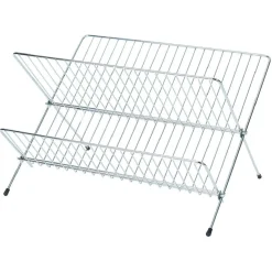Égouttoir pliable en métal gris 36x31xH22cm