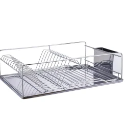 Égouttoir à vaisselle avec porte-couverts inox < Gifi Discount