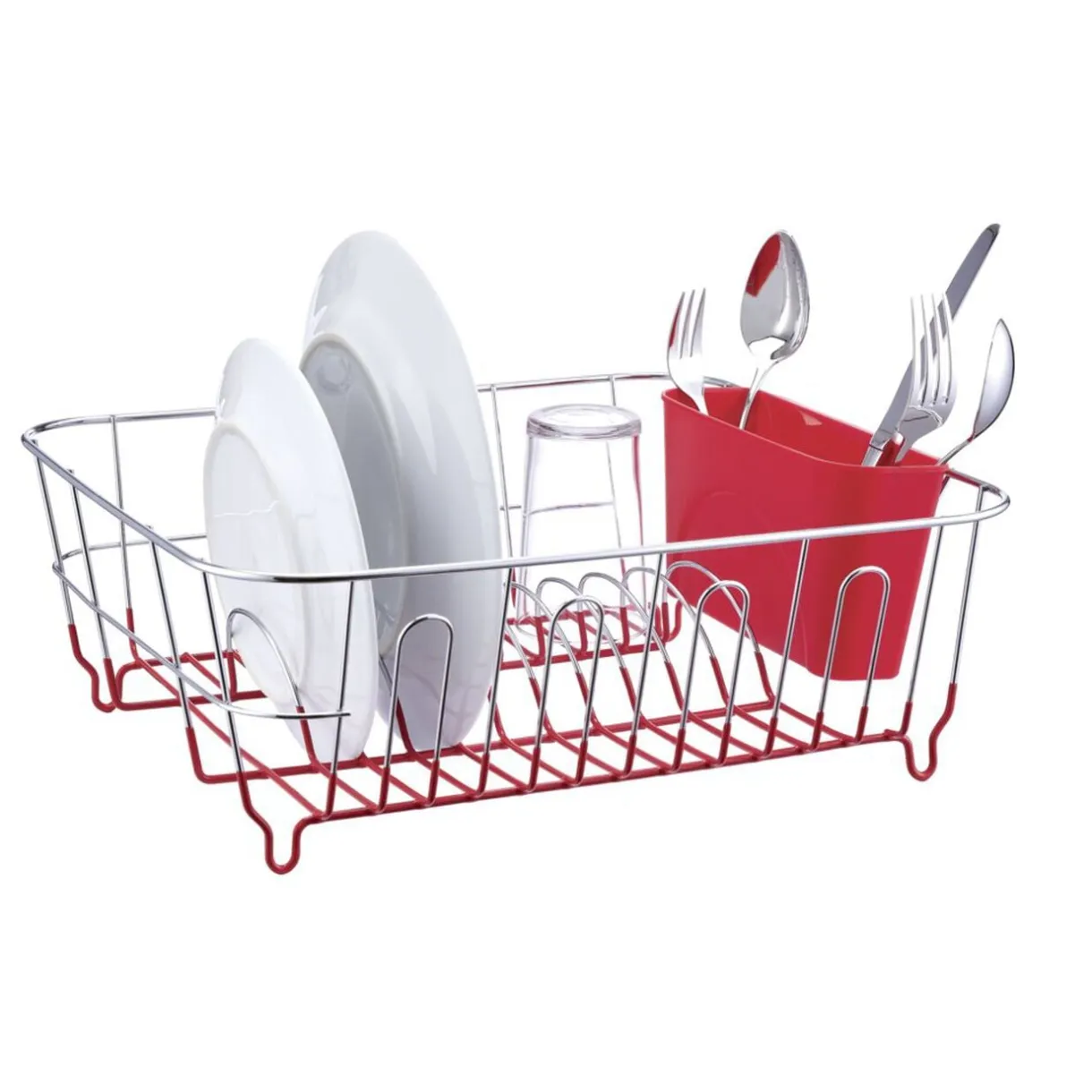 Égouttoir vaisselle base métal gris et rouge < Gifi Clearance